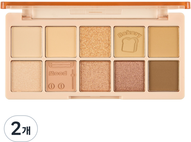 INGA Cosmetics Mood Eyes 眼影盤, 2個, 02 堅果烘焙