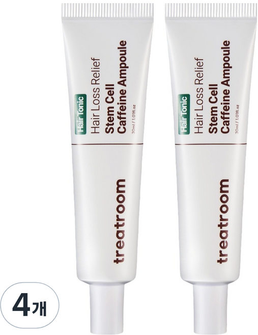 treatroom 強健髮根幹細胞咖啡因安瓶精華, 4個, 30ml
