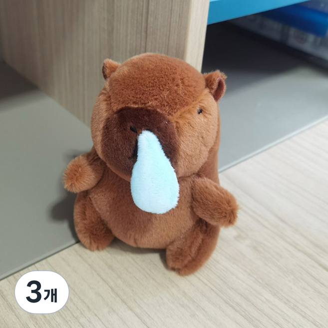 I'CLE 風格水豚絨毛娃娃鑰匙圈, 05 鼻涕, 12cm, 3個