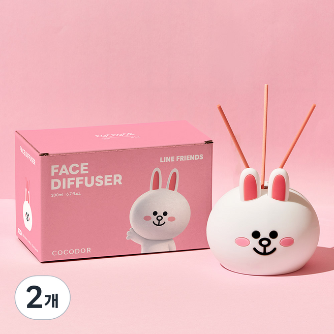 COCODOR 珂珂朵爾 LINE FRIENDS 臉部造型擴香 康尼, 2個, 良才洞花市, 200ml