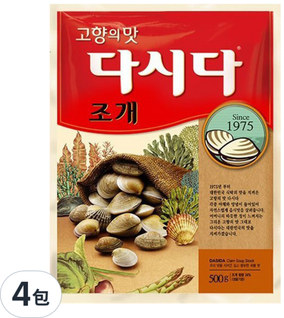 Dasida 大喜大 韓式調味粉 蛤蜊風味, 500g, 4包