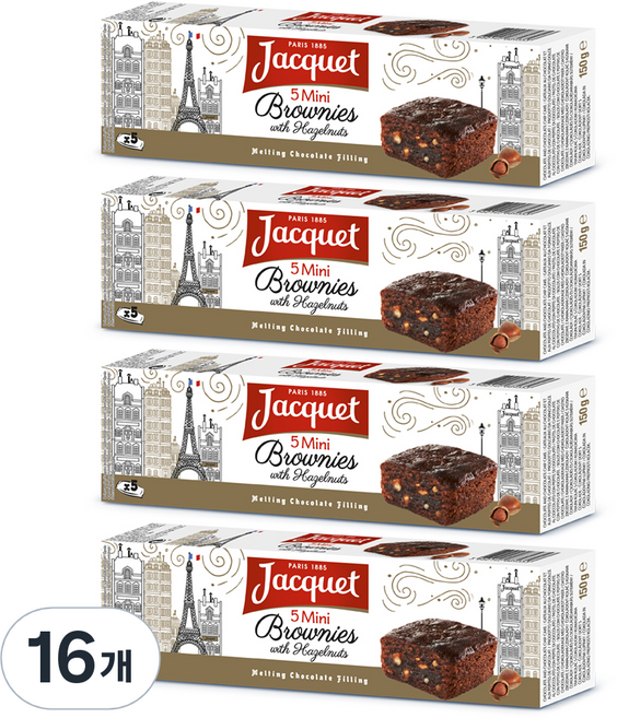 Jacquet 迷你榛果布朗尼, 150g, 16個