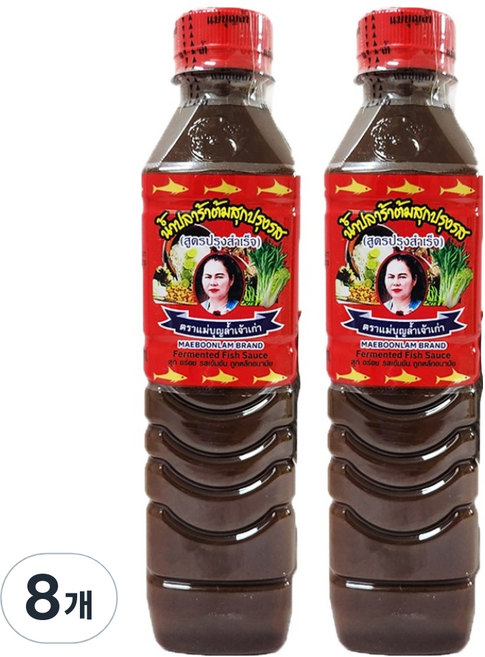 MAEBOONLAM BRAND 泰國紅發酵魚露, 8個, 400ml