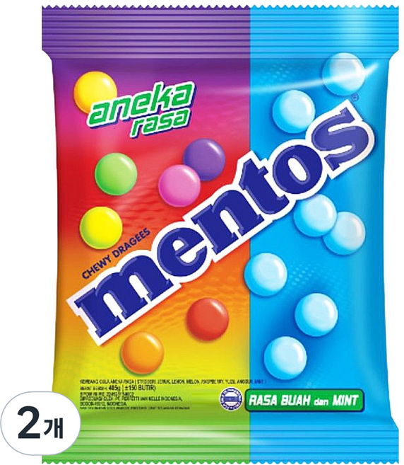 mentos 曼陀珠 8種口味水果和薄荷糖, 405g, 2個