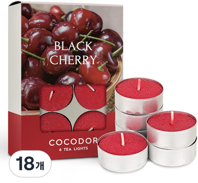 COCODOR 珂珂朵爾 茶蠟蠟燭, 黑櫻桃, 10g, 18個