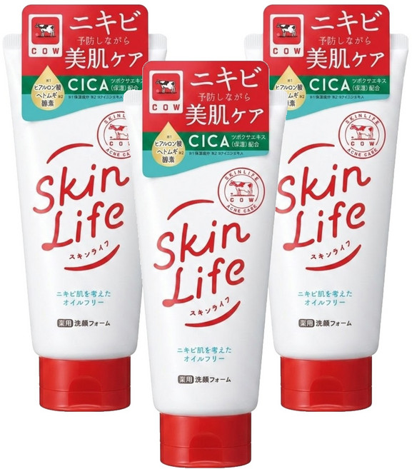 COW STYLE 牛乳石鹼 滋卿愛青春調理洗面乳, 130g, 3條