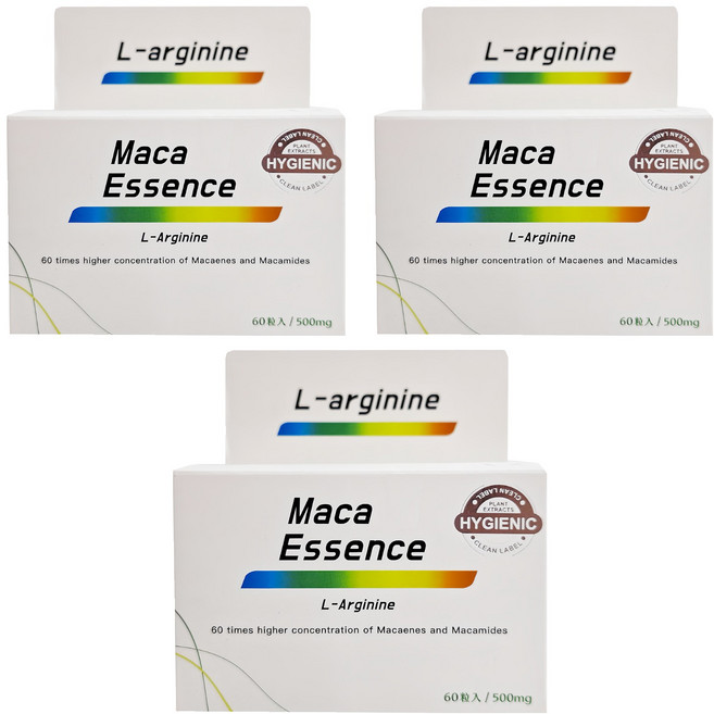 仁濟中藥 御璽黑瑪卡 + L精胺酸強化膠囊, 500mg, 3盒