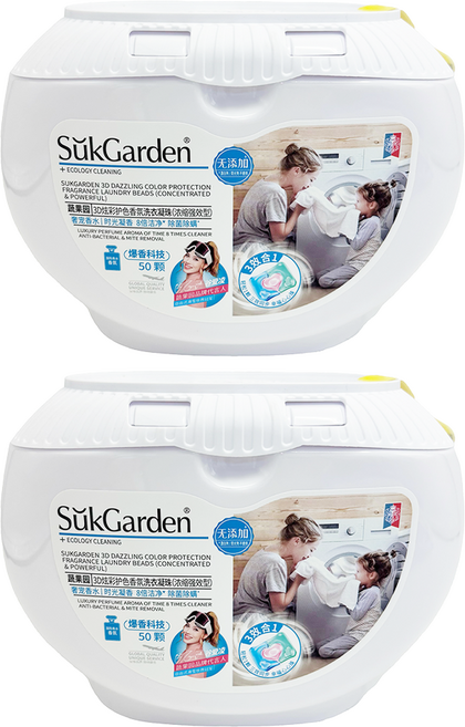 SukGarden 蔬果园 3合1洗衣球, 50顆, 2盒