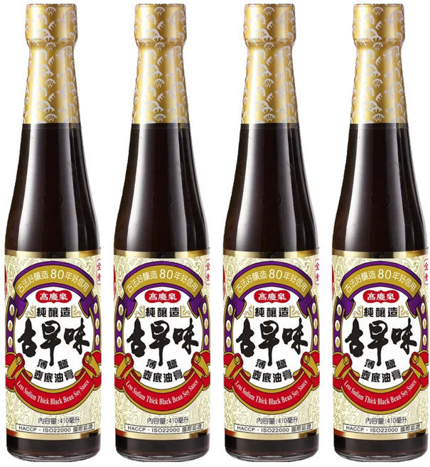 高慶泉 古早味薄鹽壺底油膏, 410ml, 4瓶