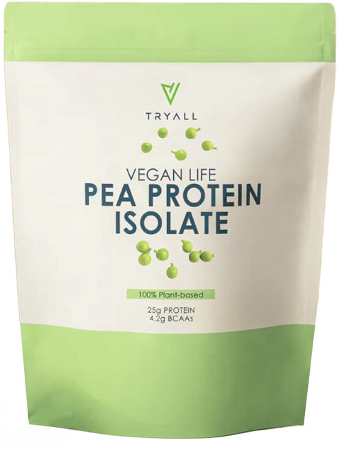 TRYALL 分離豌豆蛋白, 1kg, 1袋