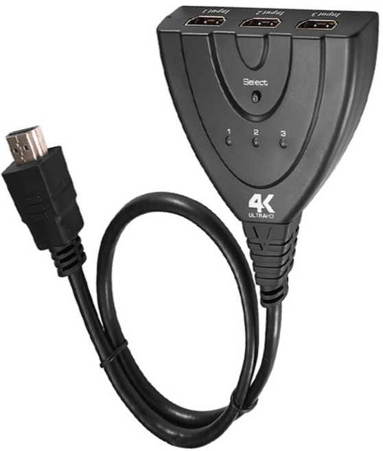 Alanview HDMI 4K2K三進一出切換器 v1.4 帶HDMI輸出線, VK301Z, 1個