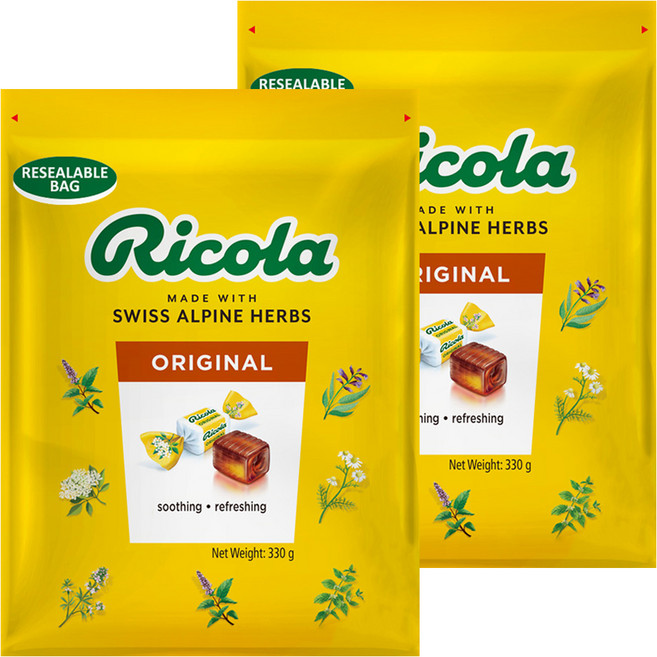 Ricola 利口樂 原味草本糖果, 2個, 330g