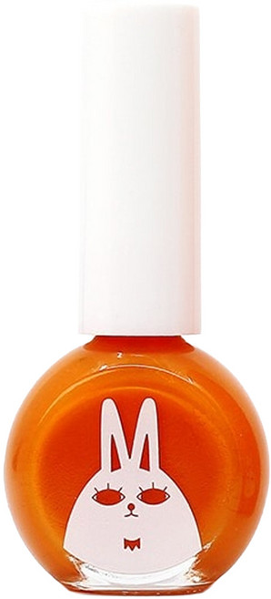 recipebox 韓兔 可撕式水性兒童指甲油 10ml, 熱帶橘, 1瓶