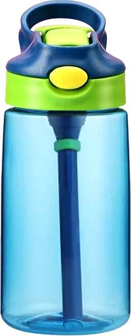 兒童安全吸管冷水壺, 藍綠, 480ml, 1個