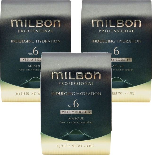 mILBOn 護髮系列 黑凜 NO.6 漾澤 4個, 3組, 36g