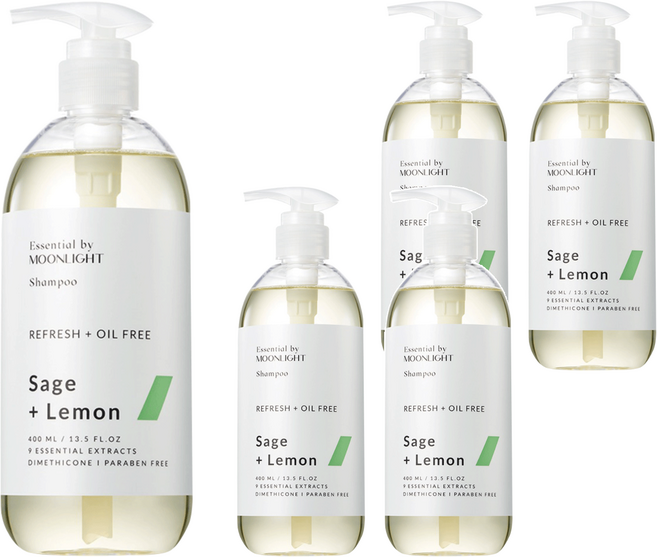 MOONLIGHT 莯光 Essential by Moonlight 植物活性洗髮精 清新控油, 5件, 400ml