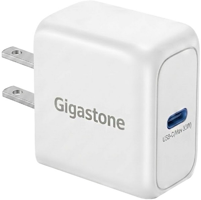 GIGASTONE 立達 33W 1埠 Wall Adapter 充電器 PD快充 白色 PD-6331W 59.3 x 27 x 39.6mm 61g