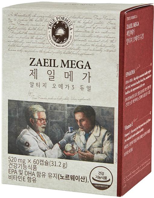 TRUE FORMULA 第一美加 rTG Omega-3 雙效 31.2g, 60錠, 1個