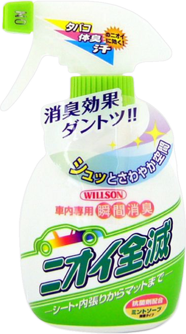 WILLSON 汽車專用瞬間消臭劑 薄荷香皂, 270ml, 1瓶