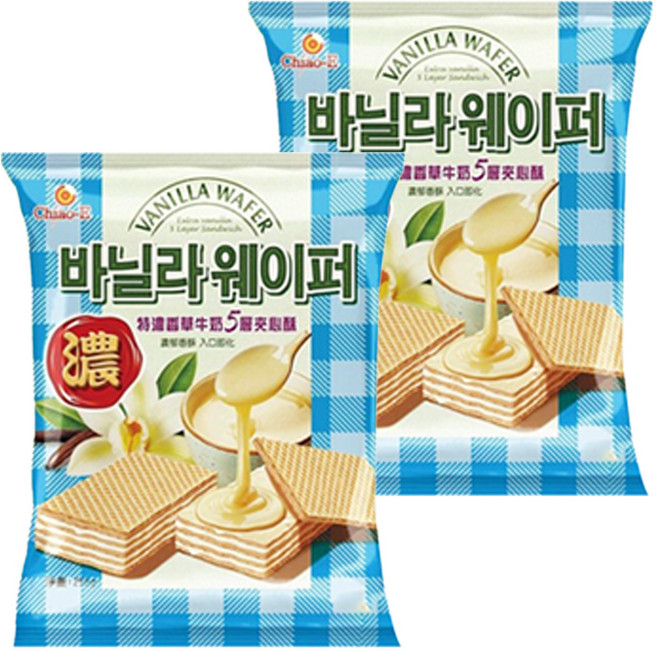 Chiao-E 巧益 特濃香草牛奶5層夾心酥, 256g, 2袋