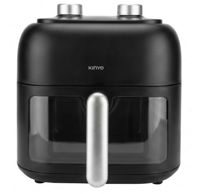 Kinyo 6.5L 旋鈕式多功能氣炸鍋 可視玻璃 黑色 附食譜 氣炸烘焙紙 AF-265 377 x 290 x 284mm 3.7kg BSMI R4A106
