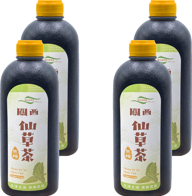關西鎮農會 仙草茶 無糖, 960ml, 4瓶