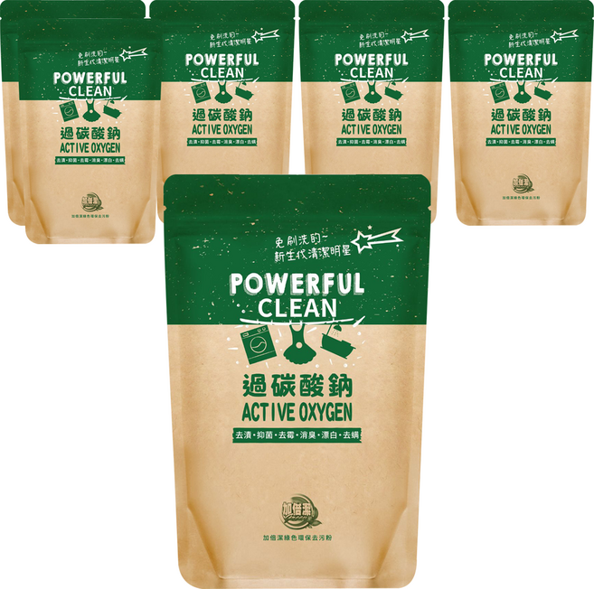 加倍潔 過碳酸鈉去污粉, 600g, 6包