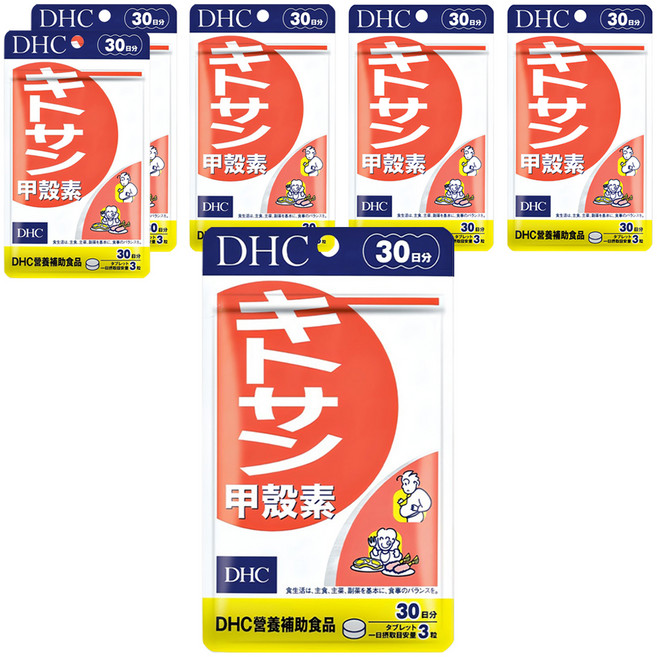 DHC 台灣公司貨 甲殼素 30日份 營養輔助食品, 265mg, 90錠, 6包
