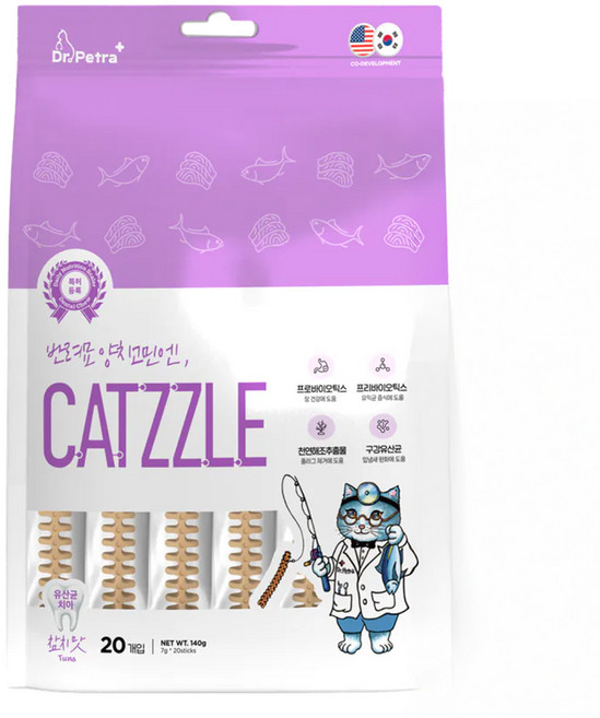 Dr.Petra 沛特拉醫生 貓咪潔牙棒 20包, 鮪魚, 140g, 1袋