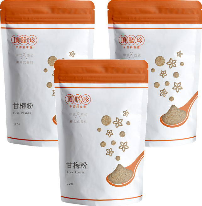 頂膳珍 甘梅粉, 100g, 3包