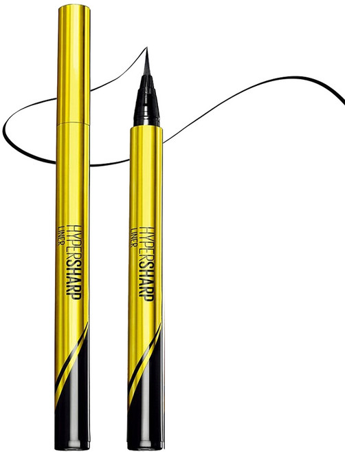MAYBELLINE 媚比琳 台灣公司貨 超激細抗暈眼線液 抗手震版 0.5g, 黑色, 1支