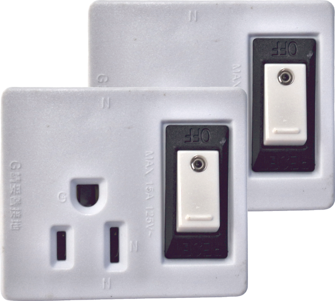PRACTICAL 實用牌 1開3插電分接器 5.9 x 5.1 x 5cm 57g, 5.9cm, 白色, 2個