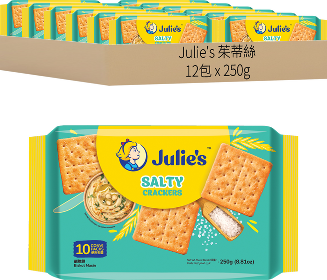 Julie's 茱蒂絲 鹹脆餅, 250g, 12包