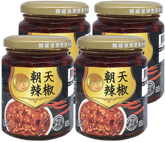 金太子 朝天辣椒, 240g, 4罐