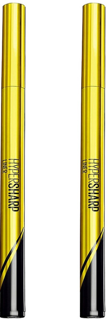 MAYBELLINE 媚比琳 台灣公司貨 超激細抗暈眼線液 抗手震版 0.5g, 黑色, 2支