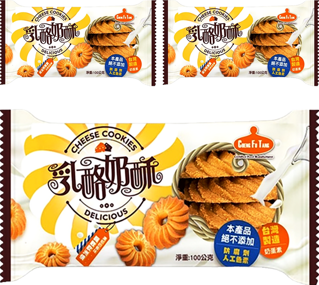 正福堂 乳酪奶酥 小, 100g, 3包