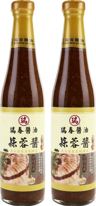 瑞春醬油 蒜蓉醬油膏, 420ml, 2瓶