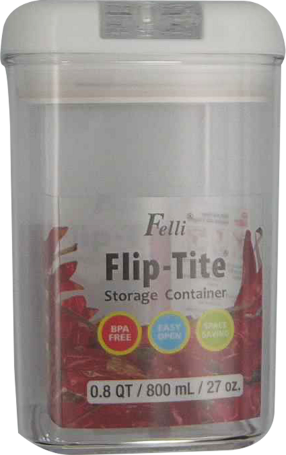 Felli 飛綠 Flip-Tite 易百拉方密封罐 方型, 850ml, 1個
