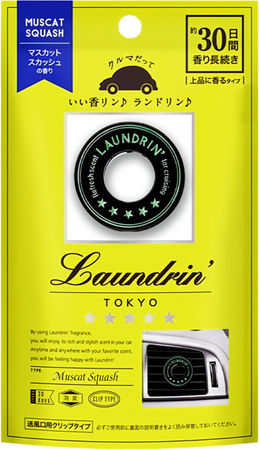 Laundrin' 朗德林 車用芳香劑, 1個, 白麝香 + 麝香葡萄