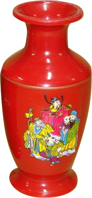 萬壽不碎花瓶, 紅色