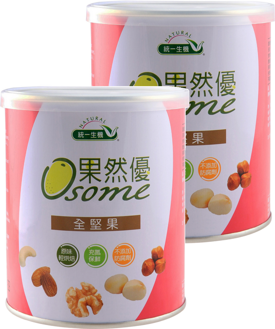 統一生機 Osome 果然優 全堅果, 300g, 2罐