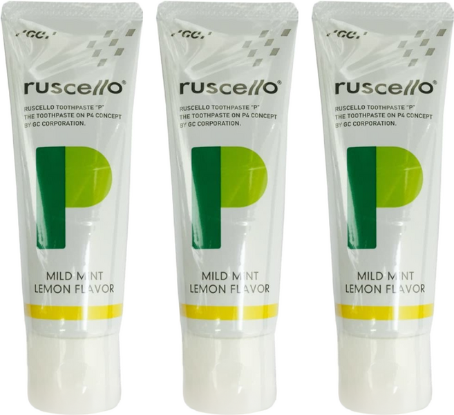 日本GC Ruscello P預防型溫和薄荷檸檬牙膏, 70g, 3條
