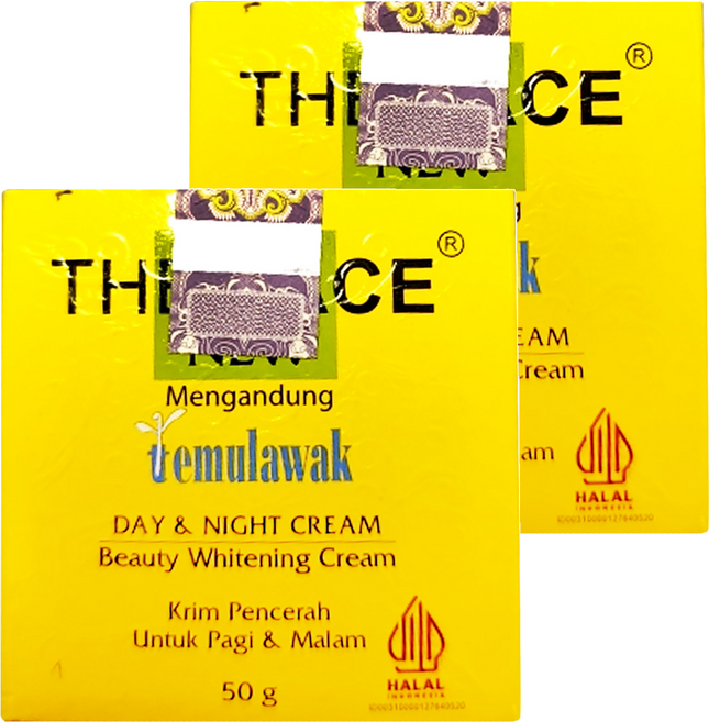 THE FACE temulawak 峇里島 薑黃日晚乳霜, 50g, 2罐