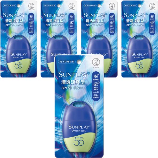 MENTHOLATUM 曼秀雷敦 SUNPLAY 防曬乳液 清透涼爽型 SPF50+ PA+++, 35g, 5件