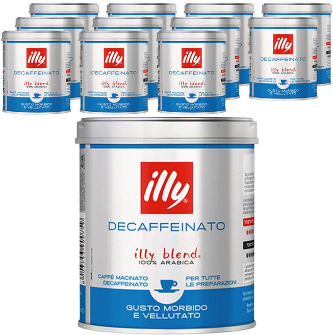 illy 意利 低咖啡因研磨咖啡, 咖啡機用, 125g, 12罐