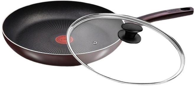 Tefal 特福 法國烈焰武士系列 不沾鍋平底鍋 + 玻璃蓋, 28cm, 1個