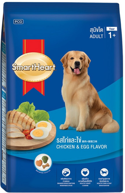 SmartHeart 慧心 成犬配方乾糧, 雞肉 + 雞蛋口味, 10kg, 1袋