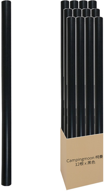 Campingmoon 柯曼 防滑矽膠套管 LP-310-BK 黑色 4根 3組 9 x 9 x 160mm
