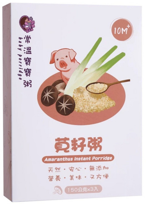 鈞媽御食堂 常溫寶寶粥 莧籽粥 3包, 450g, 1盒