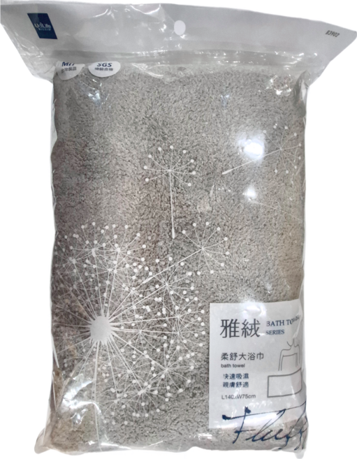 雅絨 柔舒大浴巾 B3902, 顏色隨機, 1條